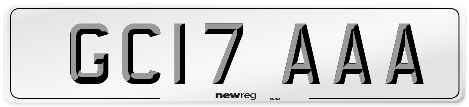 GC17 AAA Number Plate from New Reg
